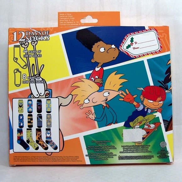 Nickelodeon Sock Set Men's Collectors Edition 12  Pairs Father's Day Valentine - Picture 4 of 6